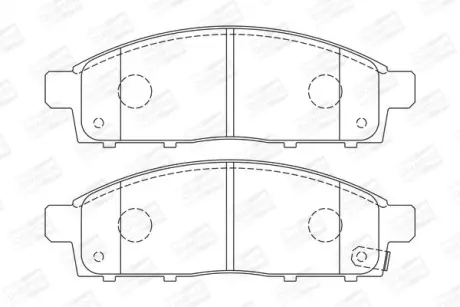 Колодки тормозные дисковые передние Mitsubishi L200 (05-), Pajero Sport II (5725 CHAMPION 572574CH
