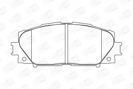Колодки тормозные дисковые передние TOYOTA ALLION II (_T26_) 07-, PREMIO (_T26_) 07- CHAMPION 572578CH