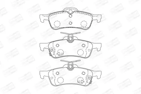 Колодки гальмівні дискові задні Honda Civic IX/ Toyota Yaris (05-13), (10-20) CHAMPION 572588CH