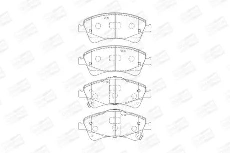 Колодки тормозные дисковые передние Toyota Avensis (T27) (08-18) CHAM CHAMPION 572600CH