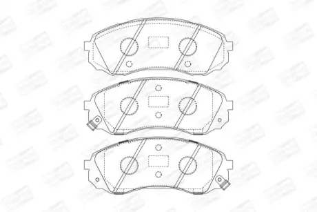 Колодки тормозные дисковые передние Kia Carnival/Grand Carnival III (06-) (57261 CHAMPION 572619CH