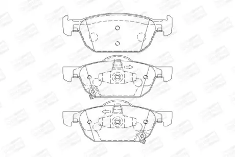 Колодки тормозные дисковые передние Honda Accord VIII, Civic IX CHAMP CHAMPION 572624CH