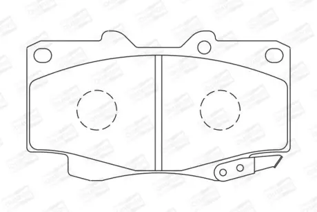 Колодки тормозные дисковые передние Toyota Fortuner (04-15), Hilux VII (CHAMPION 572625CH