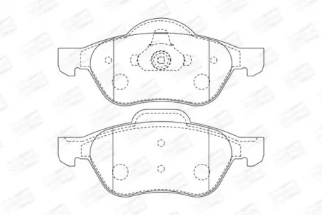 Колодки тормозные дисковые передние Renault Laguna (II,III), Twingo II (CHAMPION 573016CH