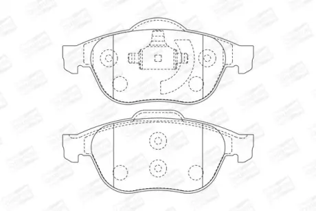 Колодки тормозные дисковые передние Renault Laguna II CHAMPION 573017CH
