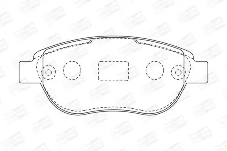 Колодки тормозные дисковые Citroen C4 I/ Peugeot 307 (03-09) CHAMPION 573031CH