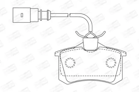 Колодки тормозные дисковые задние Ford Galaxy I/ VW Sharan (95-10) CH CHAMPION 573065CH