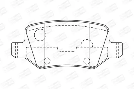 Колодки тормозные дисковые задние MB A-Class (W168,W169), B-Class (W245) (573082 CHAMPION 573082CH