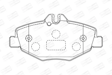Гальмівні колодки пер. MB E-class (W211) 03-09 CHAMPION 573091CH
