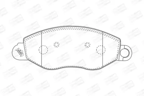 Колодки тормозные дисковые передние Ford Transit (00-06) CHAMPION 573110CH