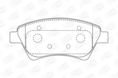 Колодки тормозные дисковые передние Renault Megane II (01-12) CHAMPION 573124CH