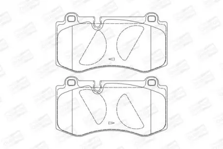 Колодки тормозные дисковые передние MERCEDES-BENZ E-CLASS (W211) 02-09, S-CLASS (W221) 05-13 CHAMPION 573178CH