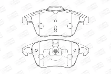 Колодки тормозные дисковые передние Citroen C4 Picasso (07-13), C4 II/ Peugeot 5 CHAMPION 573193CH