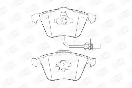 Колодки тормозные дисковые передние AUDI A4, A6 CHAMPION 573196CH