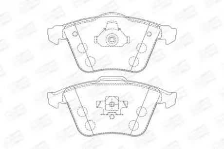Колодки гальмівні дискові передні FORD FOCUS II (DA_, HCP, DP) 04-13|MAZDA 6 Saloon (GG) 02-08|SAAB 9-3 (YS3F, E79, D79, D75) CHAMPION 573199CH