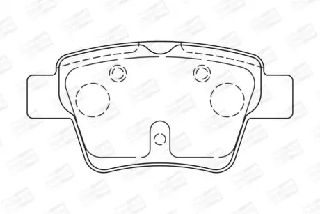 Колодки тормозные дисковые задние Citroen C4 I/ Peugeot 307 (03-09) C CHAMPION 573235CH