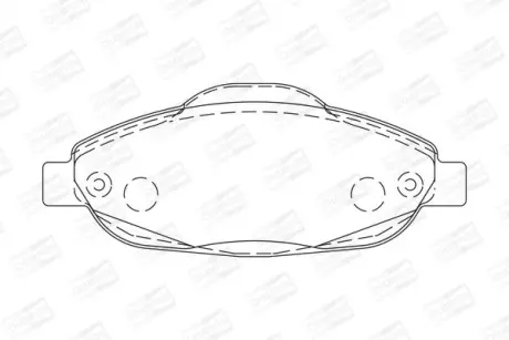 Колодки тормозные дисковые передние Peugeot 308 I, 3008 I CHAMPION 573241CH