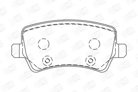 Колодки тормозные дисковые задние Land Rover Freelander 2/ Volvo V60 I, S80 II, CHAMPION 573250CH
