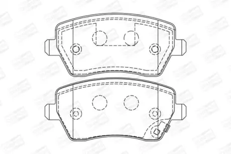 Колодки тормозные дисковые передние Nissan Micra (IV,V), Note (12-16)/ Suzuki Sw CHAMPION 573255CH