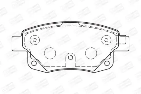 Колодки тормозные дисковые задние Transit 2.2TDCi, 2.3 16V, 2.4 TDCi (06-) CHAMPION 573277CH