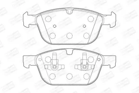 Колодки тормозные дисковые передние Volvo XC60 (08-) CHAMPION 573293CH