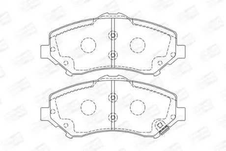 Колодки гальмівні дискові передні Dodge Journey (08-)/ Jeep Compass (06-) CHAMPION 573298CH