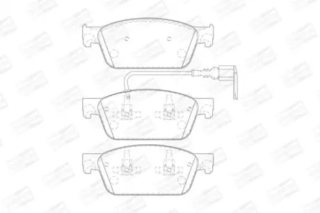 Колодки тормозные дисковые передние VW T5, T6 CHAMPION 573330CH