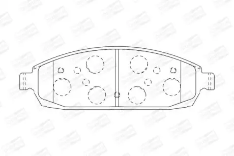 Колодки тормозные дисковые передние Jeep Grand Cherokee (III,IV) CHAM CHAMPION 573340CH
