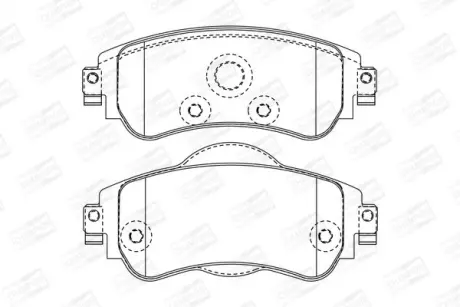 Колодки тормозные дисковые передние (с болтами) Citroen C4 II CHAMPIO CHAMPION 573399CH