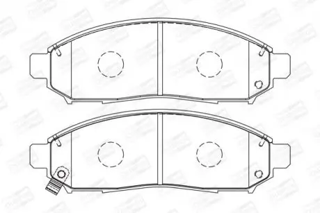 Колодки тормозные дисковые передние NISSAN LEAF (ZE0) 10-, NP300 NAVARA (D40) 04- CHAMPION 573431CH