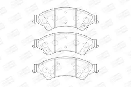 Колодки тормозные дисковые передние FORD RANGER (TKE) 11- CHAMPION 573449CH