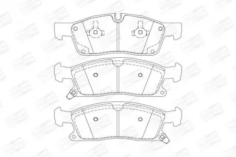 Колодки тормозные дисковые передние JEEP GRAND CHEROKEE IV (WK, WK2) CHAMPION 573459CH