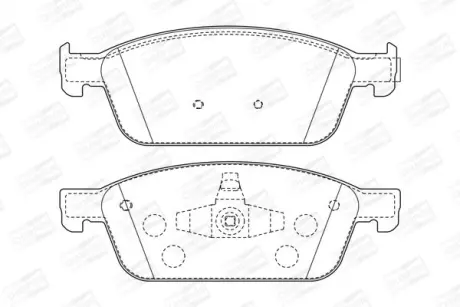 Колодки тормозные дисковые передние Ford Focus III, Kuga II, Transit (13-) (5734 CHAMPION 573460CH