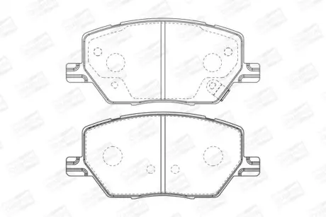 Колодки тормозные дисковые передние Fiat 500X (14-)/ Jeep Renegade (14-), Compas CHAMPION 573610CH