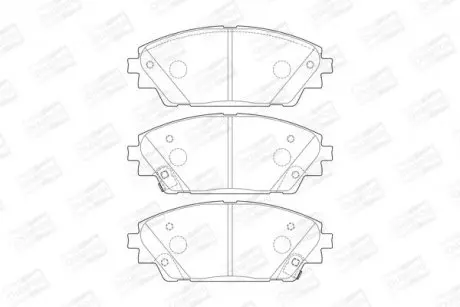 Колодки тормозные дисковые передние Mazda 3 (BM) (13-) CHAMPION 573611CH
