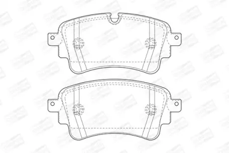 Колодки тормозные дисковые задние Audi A4 (B9), A6 (C8), Q5 (16-)/ VW Touareg (1 CHAMPION 573628CH