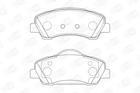 Колодки тормозные дисковые передние Citroen C4 Cactus / Peugeot 308 II (CHAMPION 573630CH