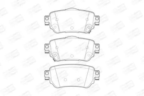 Колодки тормозные дисковые задние Nissan X-Trail III, Qashqai II, Leaf (17-)/ Re CHAMPION 573658CH