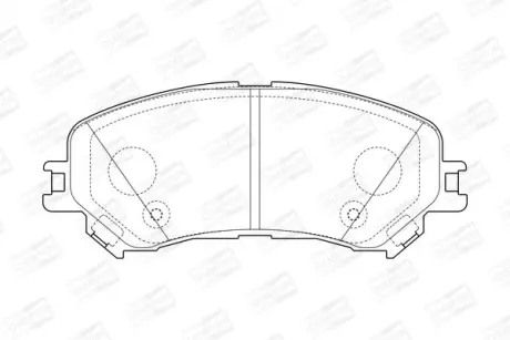 Колодки тормозные дисковые передние Renault Espace V, Megane IV, Scenic IV (5736 CHAMPION 573673CH