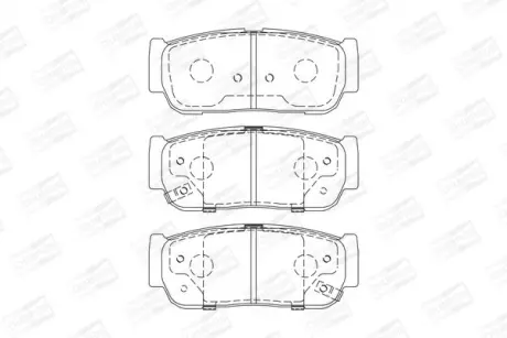 Колодки тормозные дисковые задние Kia Sorento I/ Ssangyong Rexton/ Rexton II, Ky CHAMPION 573676CH