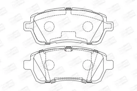 Колодки тормозные дисковые передние FORD Fiesta VI CHAMPION 573747CH