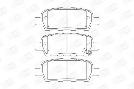 Колодки тормозные дисковые задние Nissan Qashqai/ x-Trail/ Renault Koleos (01-) CHAMPION 573754CH