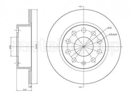 Тормозной диск задн. A3/Altea/Beetle/Bora/Caddy (04-21) CIFAM 800-724C