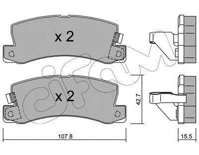 Гальмівні колодки зад. Avensis/Corolla/Camry/Corona/Celica/Carina/RX/ES 87-07 CIFAM 822-161-1