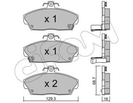 Гальмівні колодки пер. Honda Civic 91-05 (TRW) CIFAM 822-174-0