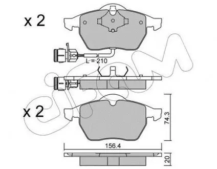 Тормозные колодки пер. 100/200/A4/A6/Passat 79-01 CIFAM 822-181-0