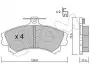 Гальмівні колодки пер. Mitsubishi Colt/Volvo S40/V40 1.1-2.0 i/TD 95- (TRW) CIFAM 822-216-1 (фото 1)