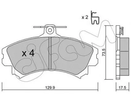 Тормозные колодки пер. Mitsubishi Colt/Volvo S40/V40 1.1-2.0 i/TD 95- (TRW) CIFAM 822-216-1