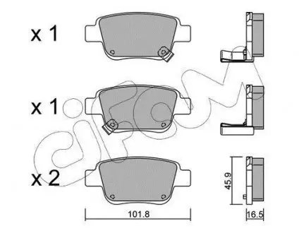 Тормозные колодки зад. Toyota Avensis 00-08 (Bosch) CIFAM 822-451-0
