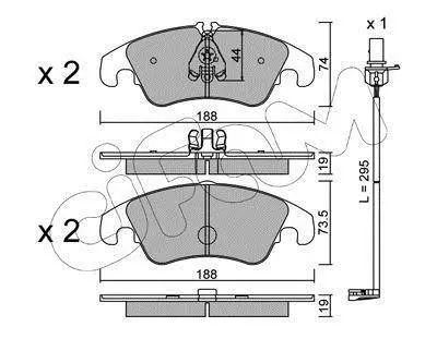 Тормозные колодки пер. Audi A4 / A5 / Q5 2.7-4.2 07-18 CIFAM 822-775-0K